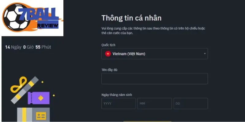 7ballreview__điền thông tin cá nhân